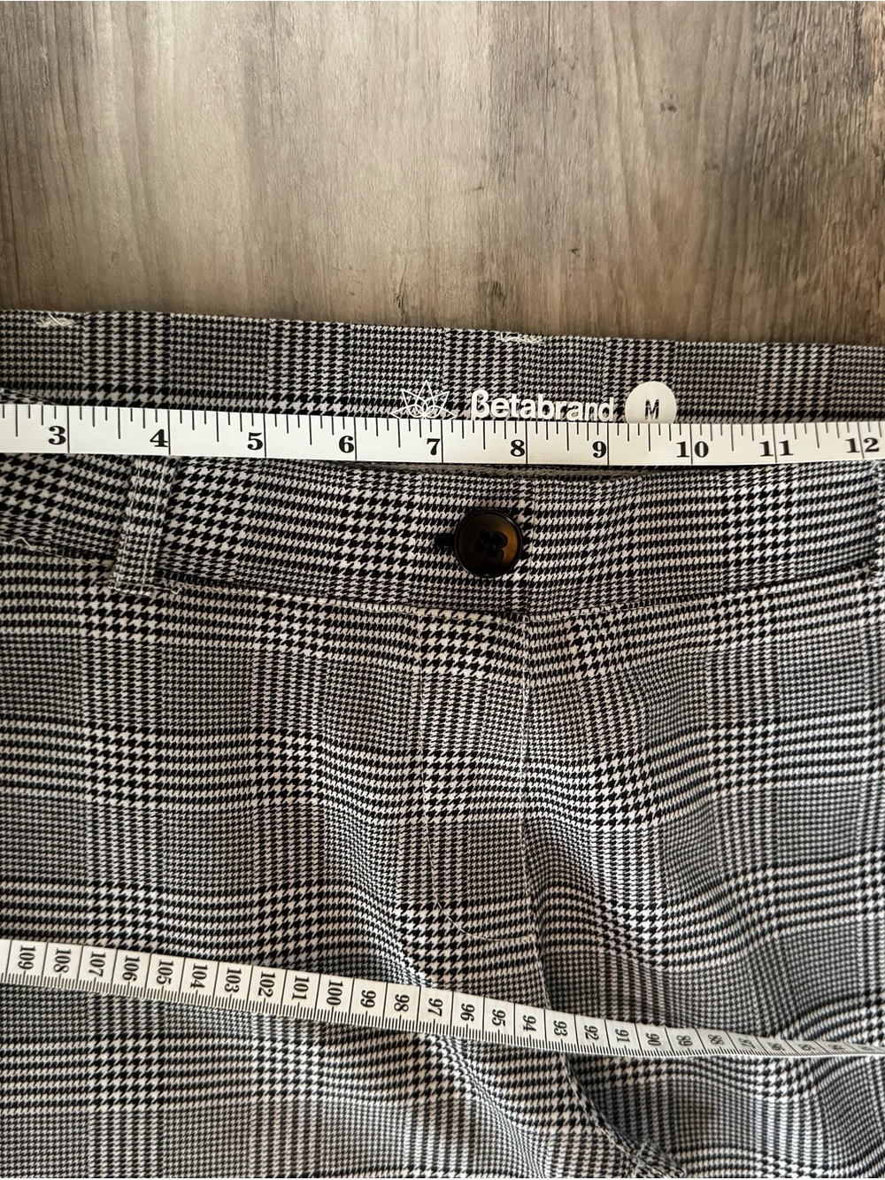 Betabrand Gray Plaid Boot Cut Pants - Picture 8 of 12